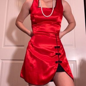 Red Chinese dress